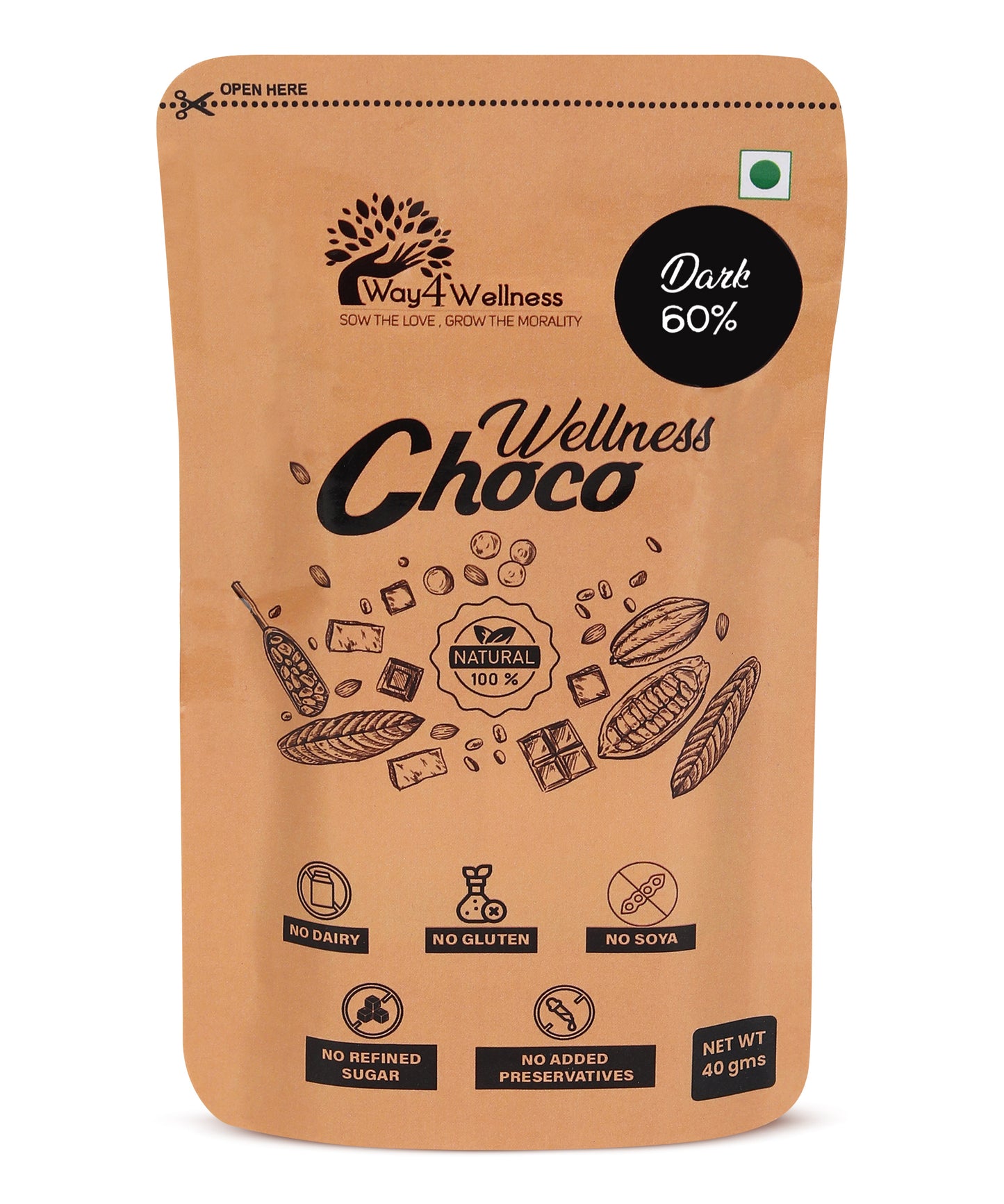 Ayurvedic chocolate| Premium chocolate | Pack of 3 * 40 gms