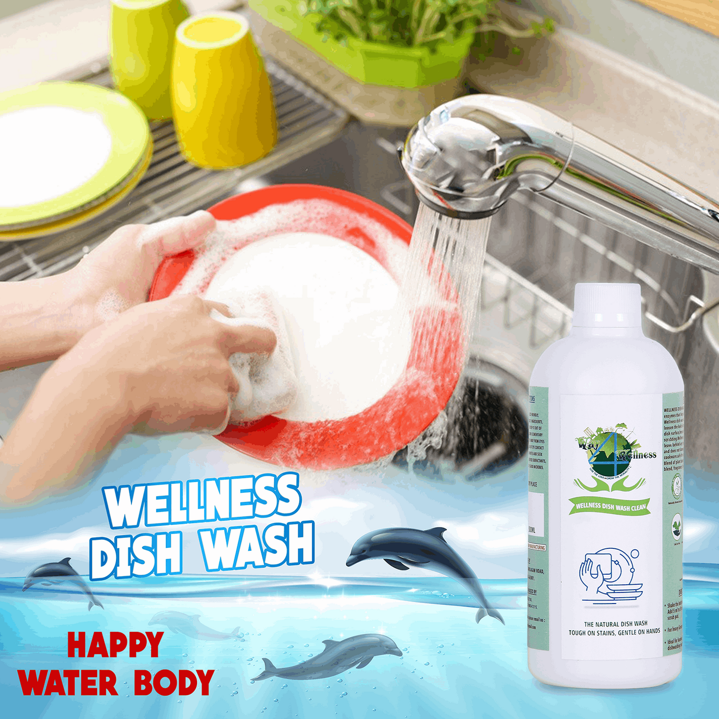 Wellness Dish Wash Clean - 500ML