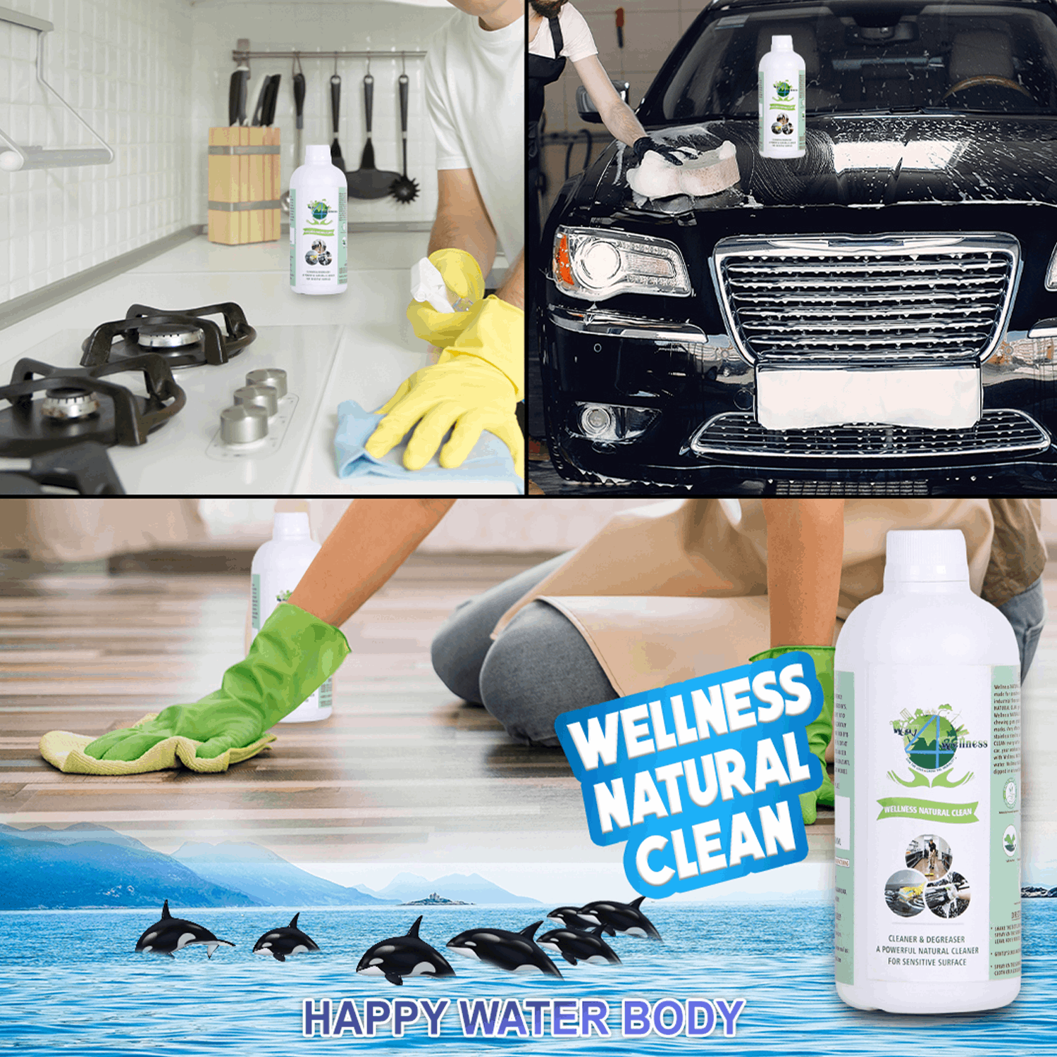 Wellness Natural Clean3 -(Pack of 2- 500ML each )