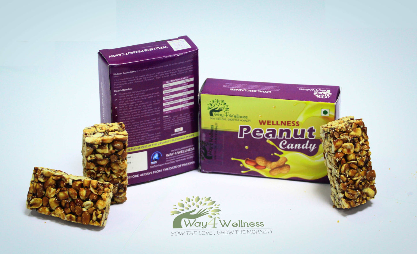 Wellness Herbal Palm Jaggery Peanut Candy