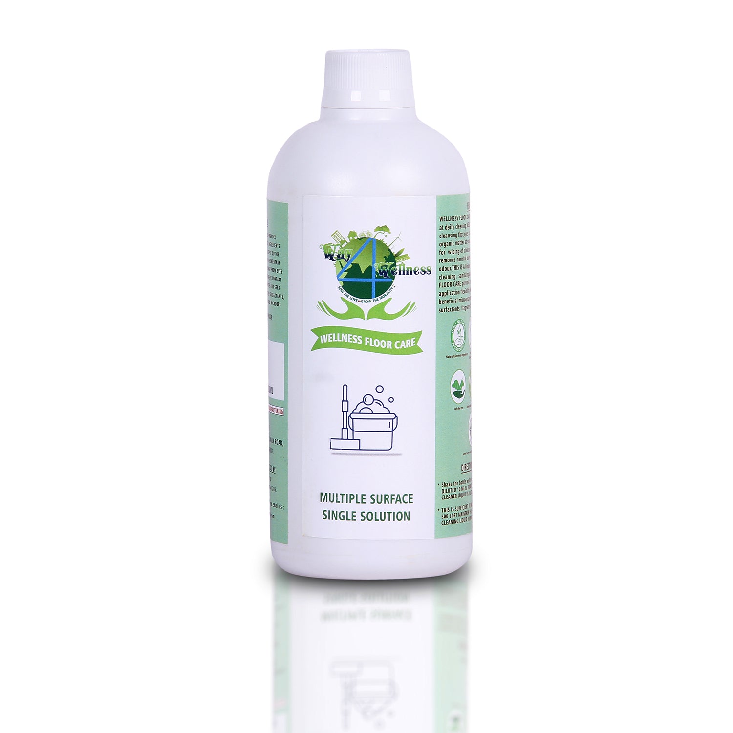Wellness Natural Floor Care -  Natural Plant Based Multiple Surface/Floor Cleaning Liquid | Eco-Friendly, Non-Toxic Cleaning liquid, Biodegradable   - 500ML
