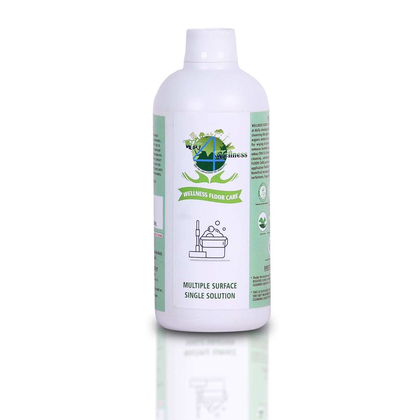 Wellness Natural Floor Care -  Natural Plant Based Multiple Surface/Floor Cleaning Liquid | Eco-Friendly, Non-Toxic Cleaning liquid, Biodegradable   - (Pack of 2 -500ML each )