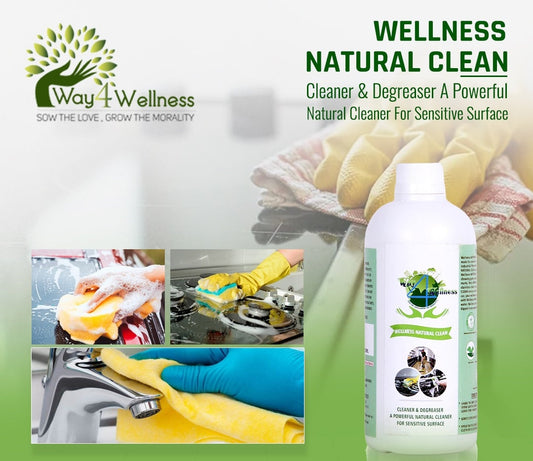 Wellness Natural All Purpose Surface Liquid Cleaner | Plant Based, Natural,  Sensitive Surface Cleaner | Suitable for all Surfaces - (Pack of 2- 500ML each )