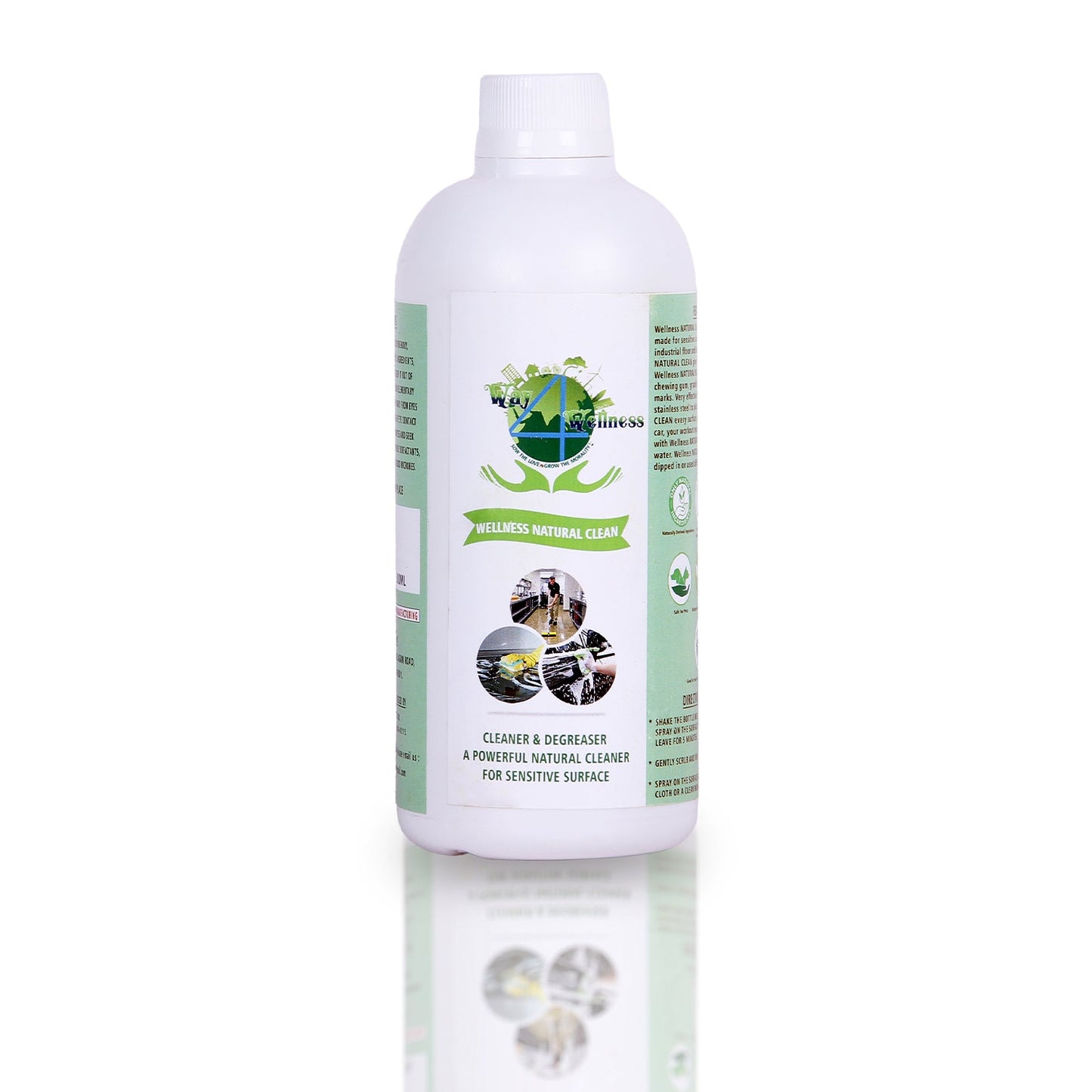 Wellness Natural All Purpose Surface Liquid Cleaner | Plant Based, Natural, Sensitive Surface Cleaner | Suitable for all Surfaces - (Pack of 2- 500ML each )