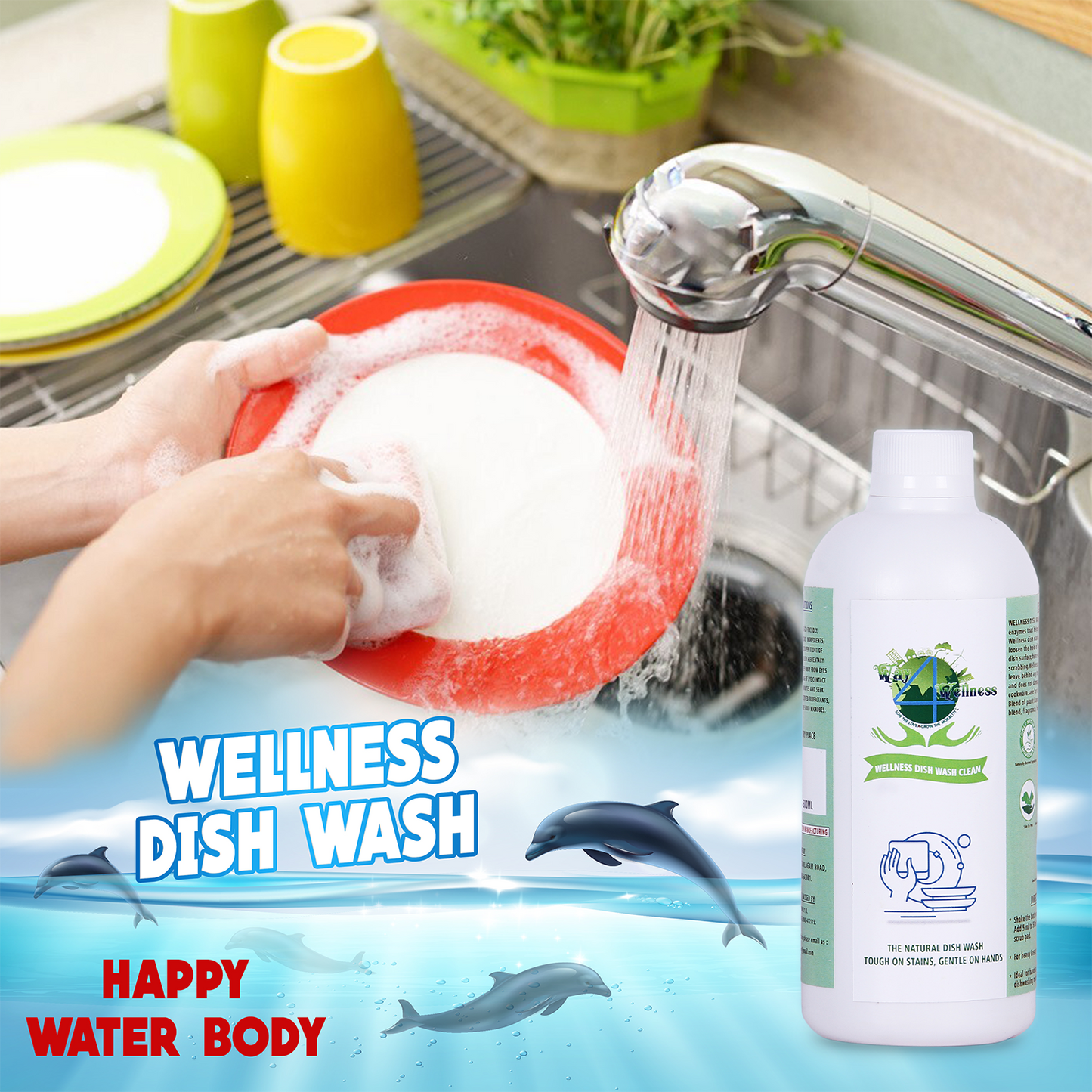 Wellness Kitchen,Laundry & Floor care Kit  (Combo 3pk kit -500ML each )